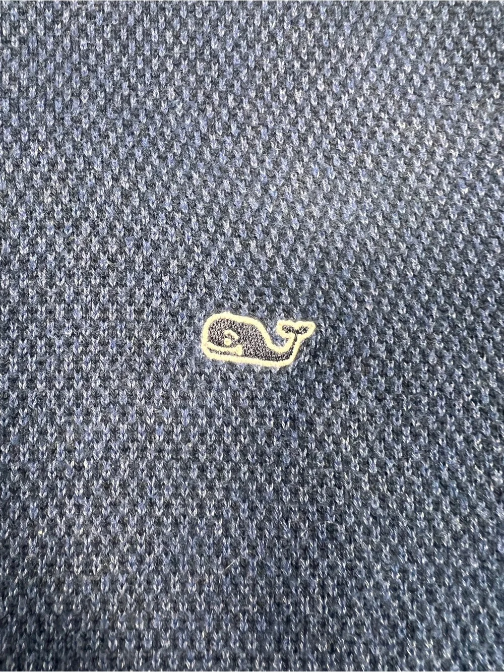 Vineyard Vines Sweater mens Medium Quarter Zip Pullover Navy Blue wool blend